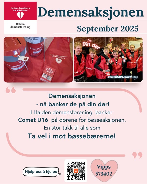 Comet U16 stiller opp for Demensaksjonen 2025