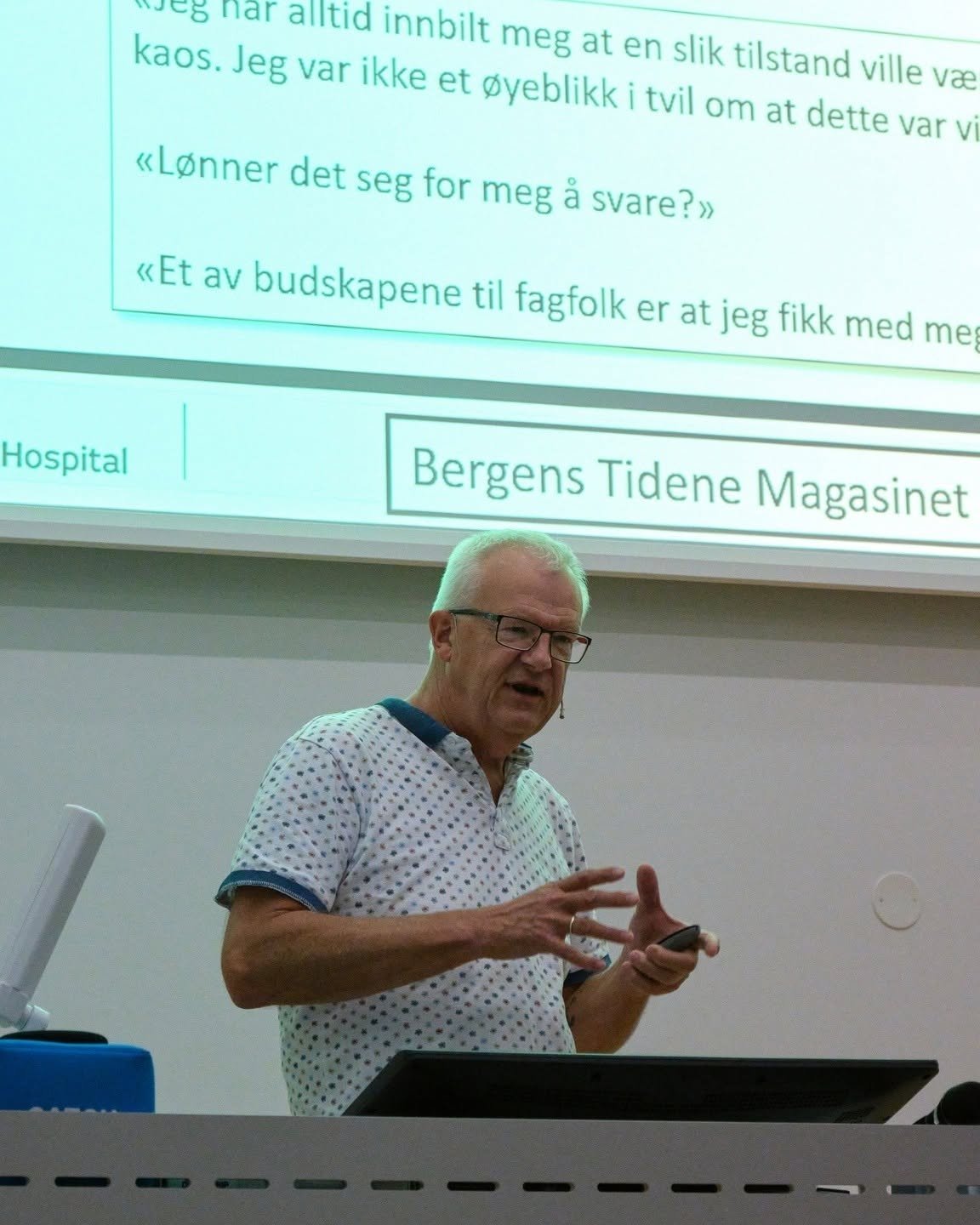 Overlege Peter Bekkhus-Wetterberg holder foredrag om delirium