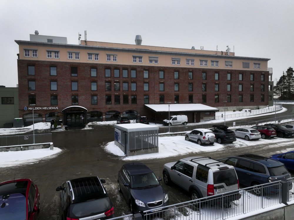 Halden helsehus fra luften