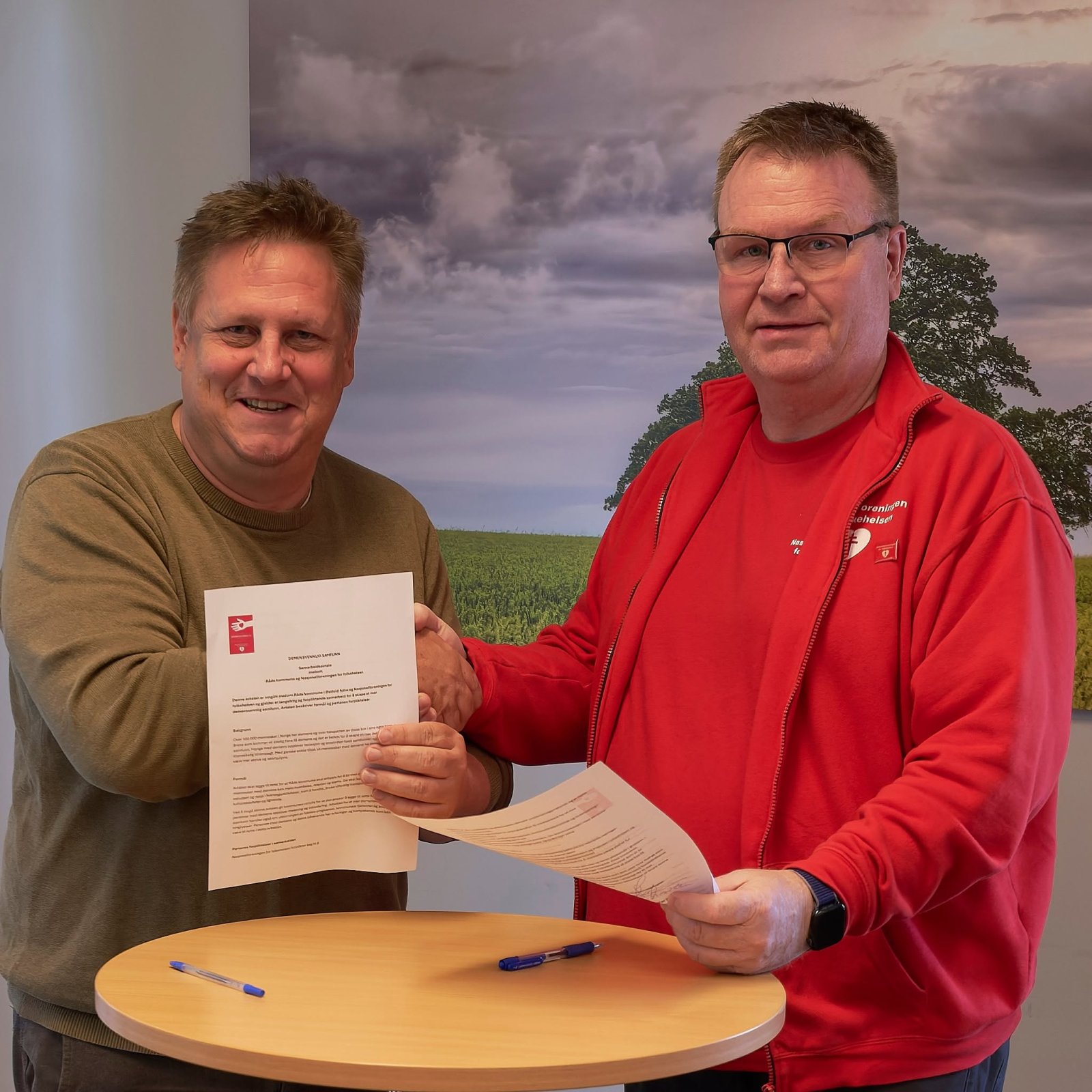 Råde kommune signerer avtale med Nasjonalforeningen for folkehelsen